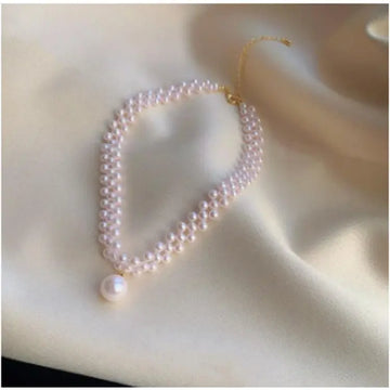 Handmade Pearl Weaving Necklace