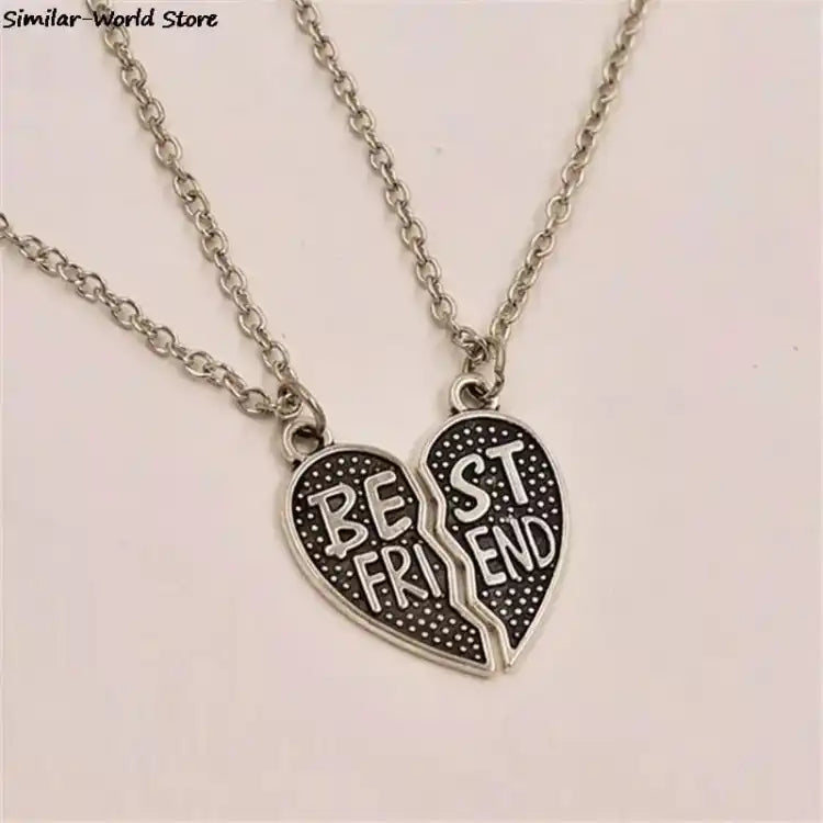 Best Friends Forever Heart Pendant Necklaces