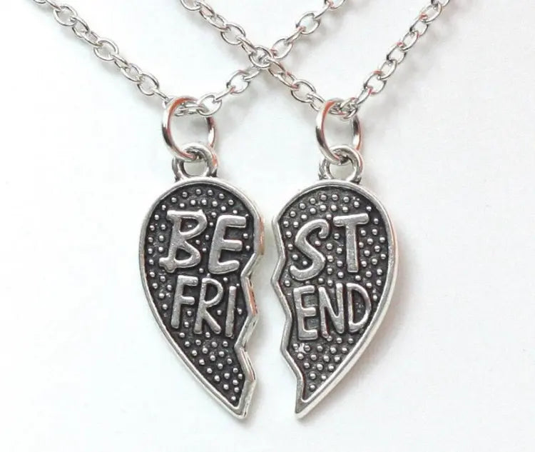 Best Friends Forever Heart Pendant Necklaces