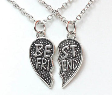 Best Friends Forever Heart Pendant Necklaces
